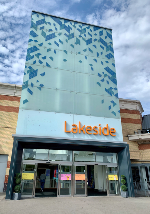 Thurrock, UK - September 12, 2022: The entrance to Lakeside Shopping Centre, Thurrock, Essex, UK.